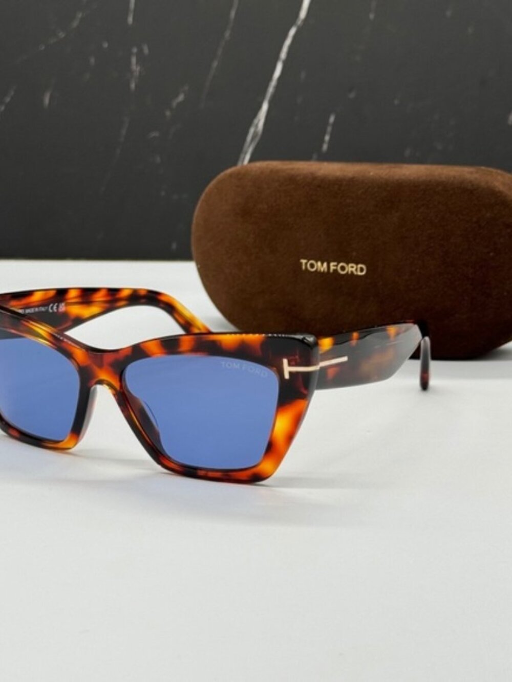 NEW TOM FORD TF871 55V WOMEN CAT EYE SUNGLASSES TOM FORD WYATT FT0871/S 55V - Picture 2 of 9